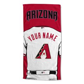 [Personalization Only] OFFICIAL MLB Jersey Personalized Beach Towel - Arizona Diamondbacks