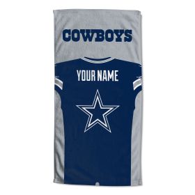 [Personalization Only] OFFICIAL NFL Jersey Personalized Beach Towel - Dallas Cowboys