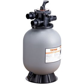 VEVOR Sand Filter, 16-inch, Up to 35 GPM Flow Rate, Above Inground Swimming Pool Sand Filter System with 7-Way Multi-Port Valve, Filter, Backwash